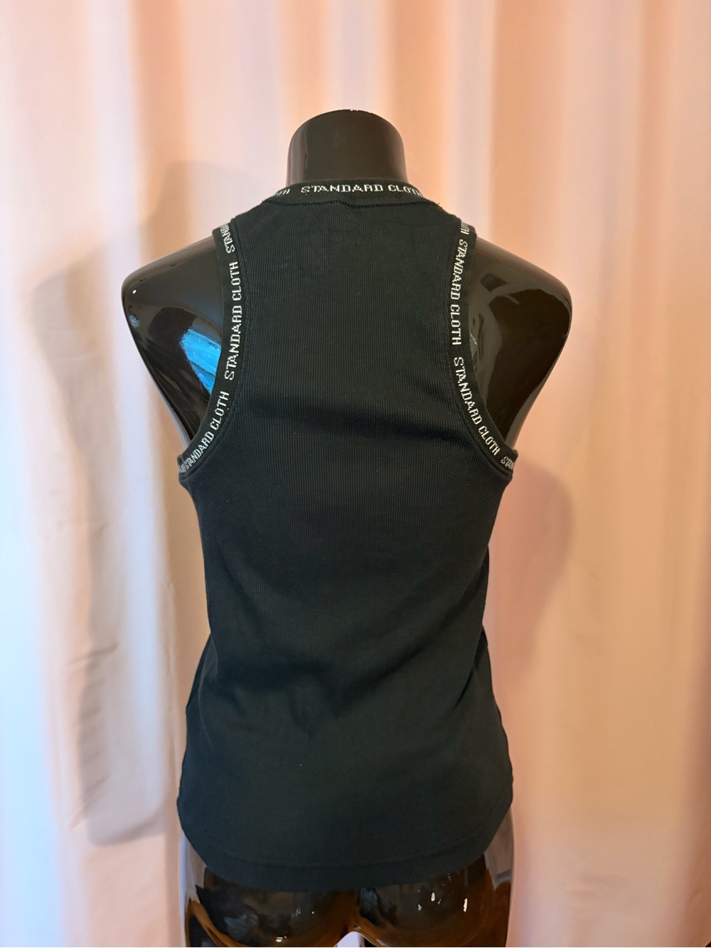 STANDARD CLOTH Black Ribbed Sleeveless Tank Top - Picture 2 of 3